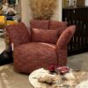 Fauteuil Pivotant Pétales 11 fauteuil pivotant pétales forme fleur ouverte , tons rouges bordeaux
